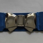Cinto Azul Laço Prateado – 004