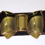Cinto Preto Laço Dourado – 009